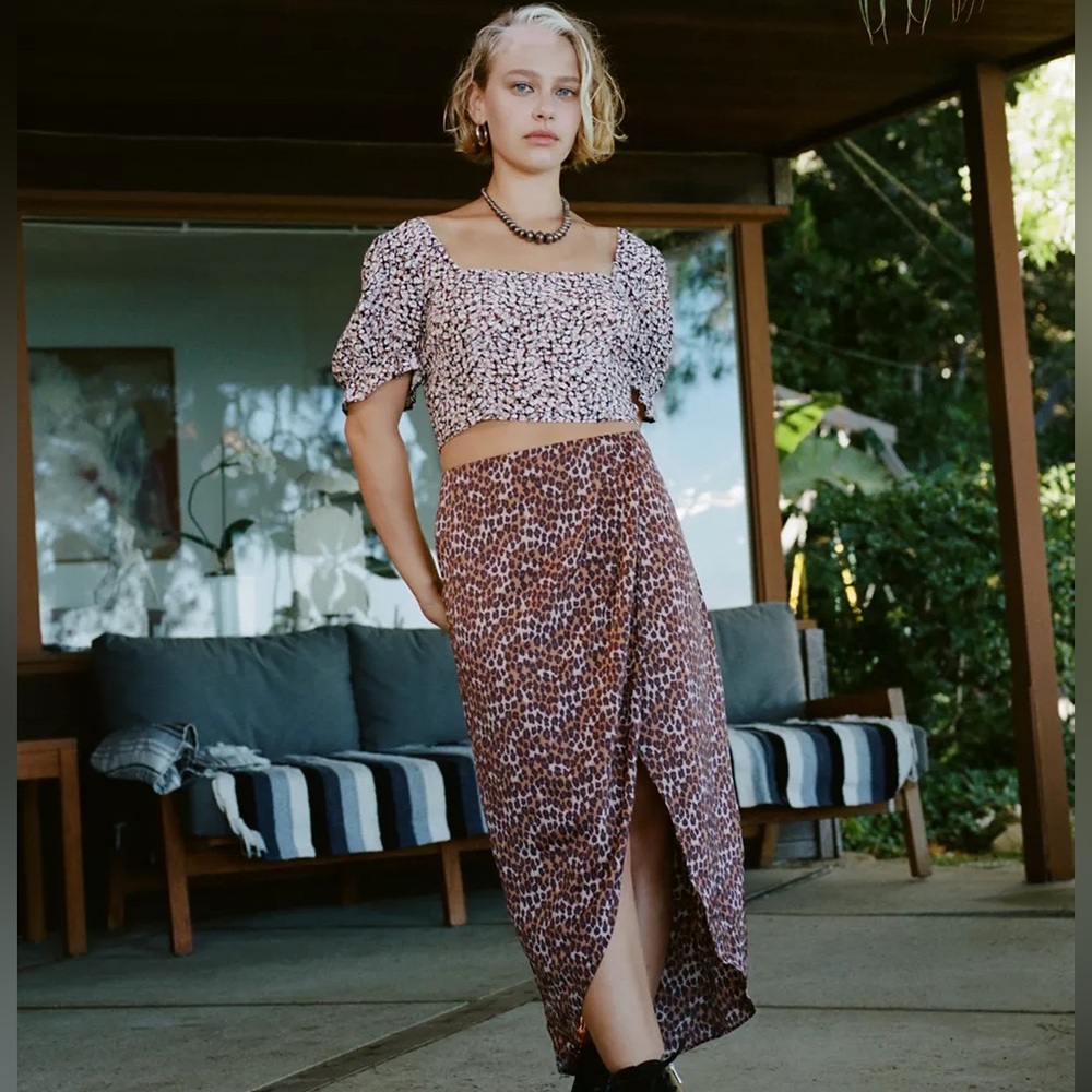 Urban Outfitters Kelly Tulip Wrap Skirt